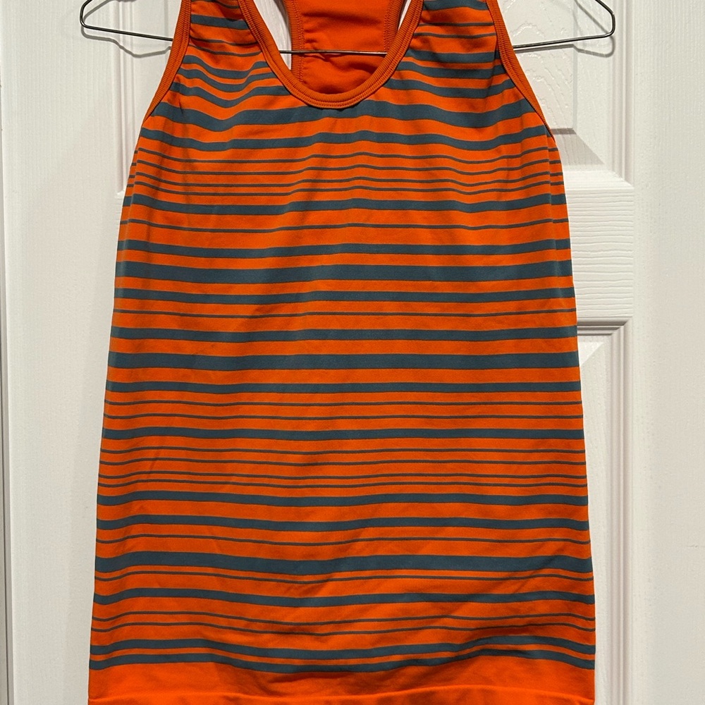 Athleta Orange‎ and Gray Top